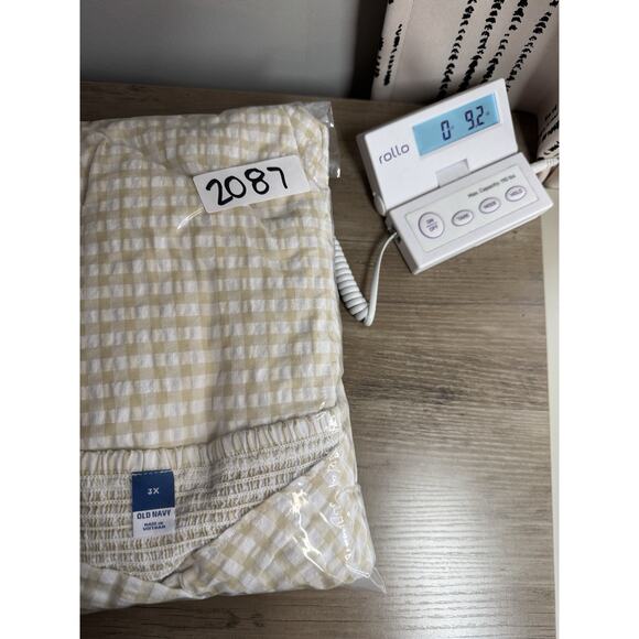 Old Navy Women Puff-Sleeve Smocked Seersucker Babydoll Top 3X Yellow Tan Gingham - Picture 16 of 16